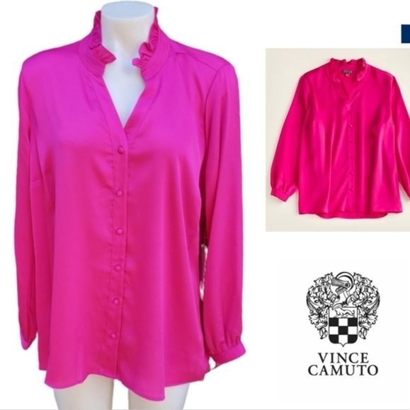Vince Camuto long sleeve blouse‎ 1X NWT - Picture 1 of 12